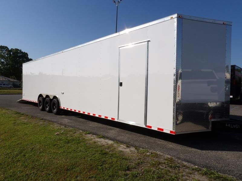 3 Axel White Cargo/vehicle Hauler trailer